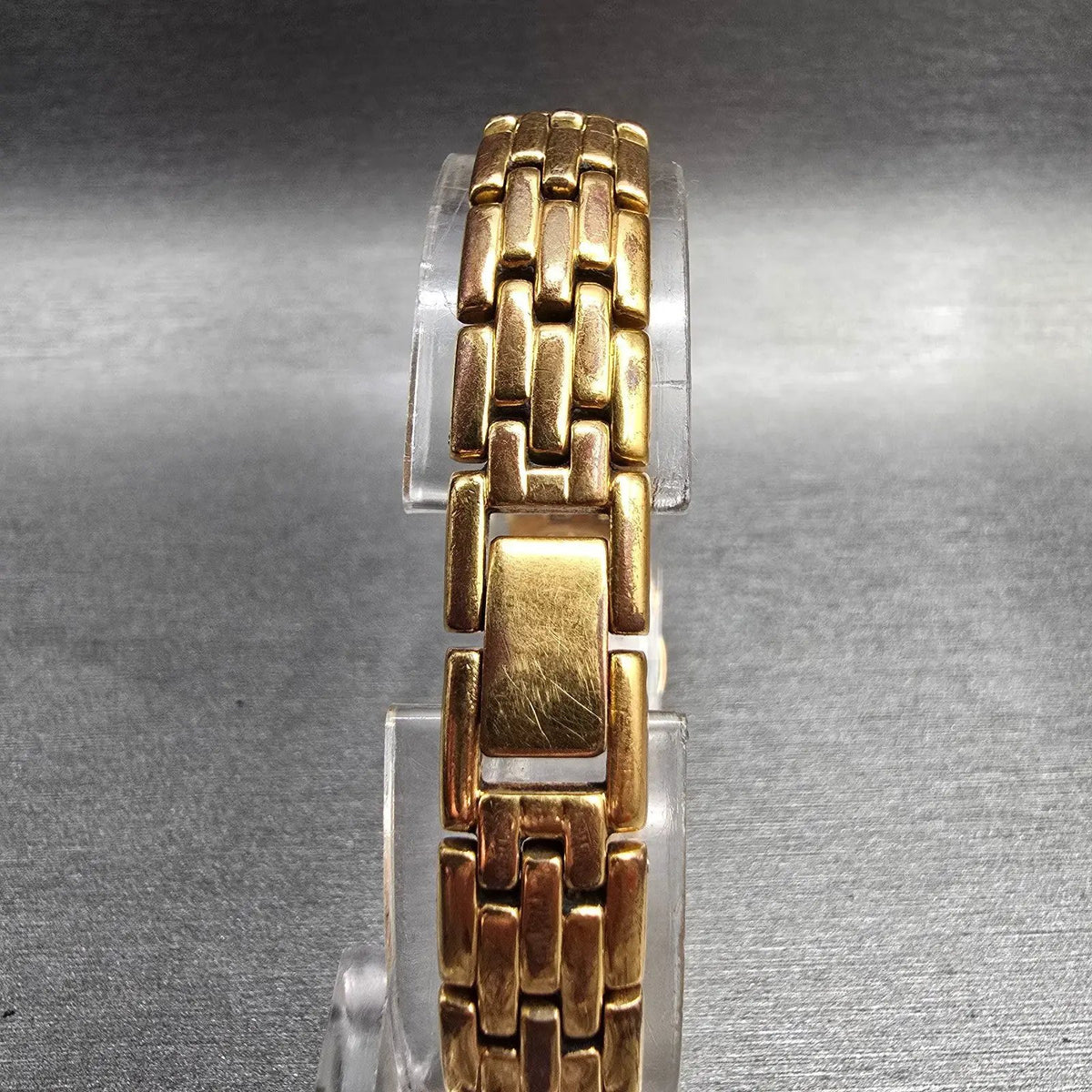 Seiko Half Moon Watch Women 14mm Black Dial Gold Diamonds 2E20-7309 New Battery7
