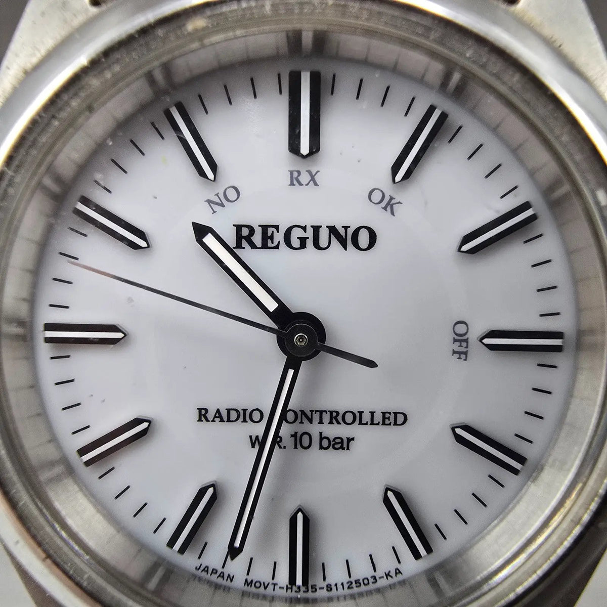 Citizen Reguno Watch Women 28mm White Dial Steel Atomic Solar Round Runs JDM2