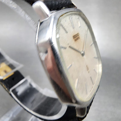 Seiko Watch Men 31mm Silver Dial Silver Tone 7820-5210 New Battery READ!!!!!!