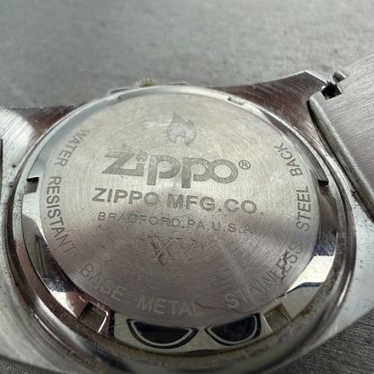 Zippo Watch Men 38mm Silver Dial Silver Tone Round New Battery Vintage9