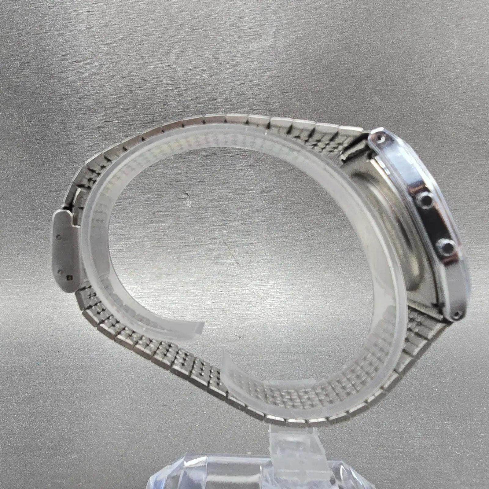Casio A161 Watch Men 33mm Silver Tone Digital Alarm Chronograph PARTS9