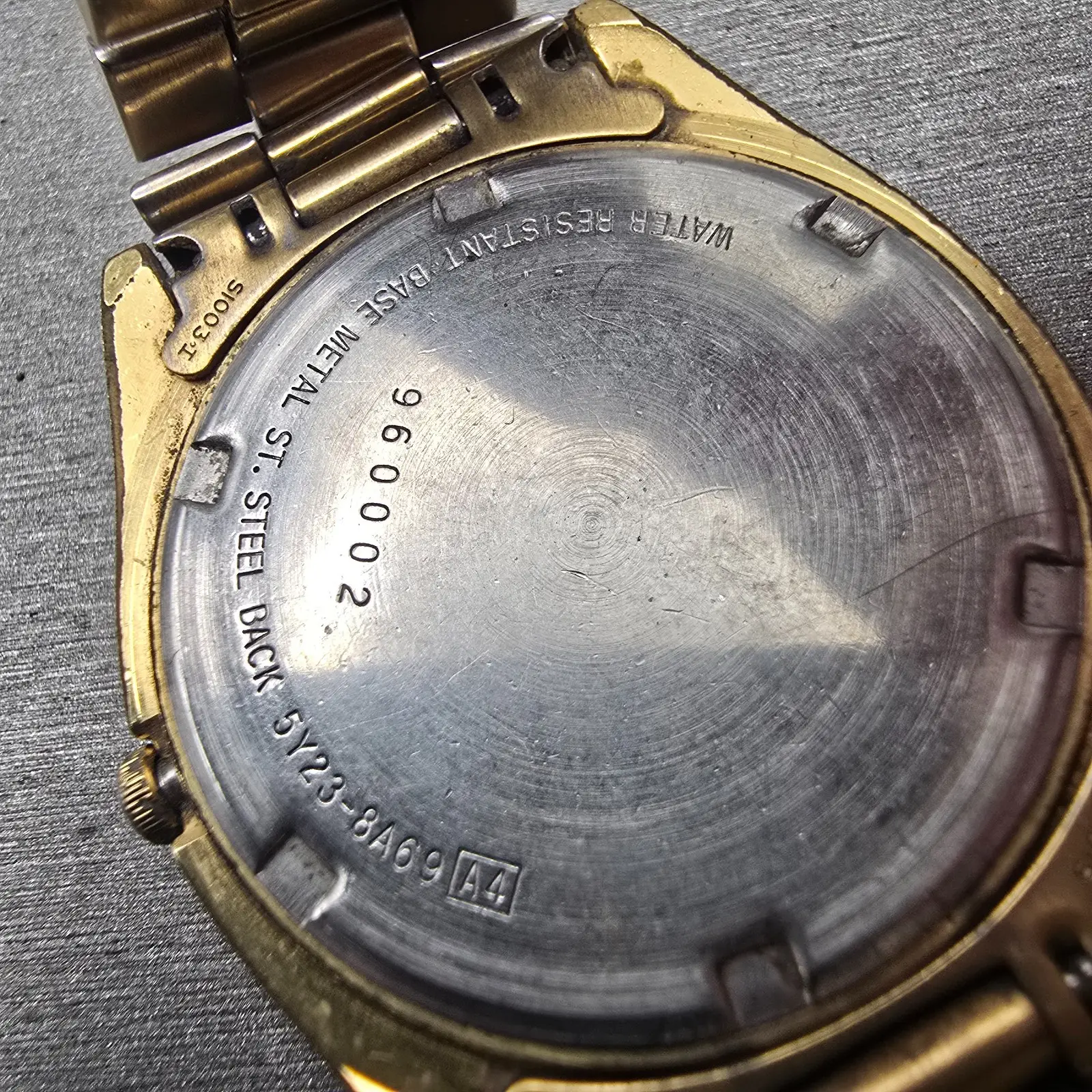 Seiko President Watch Men 36mm Gold Dial Gold Tone Daydate 5Y23-8A69 New Battery10