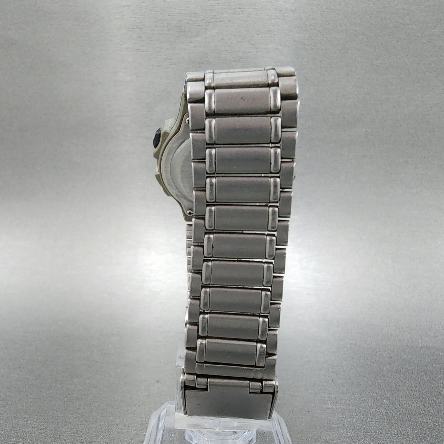 Timex Ironman Watch Women 32mm Digital Silver Tone Round New Battery VTG7