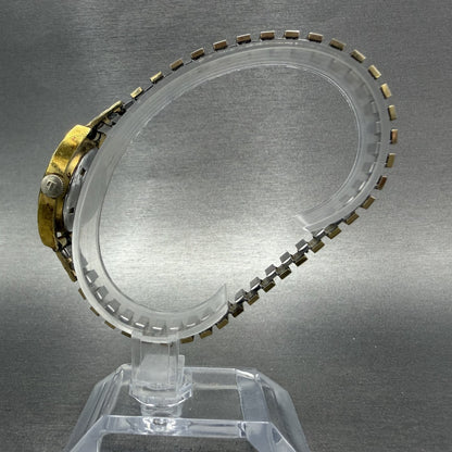Tissot Seastar Automatic Watch Women 23mm Silver Dial Gold Tone Date PARTS READ!6