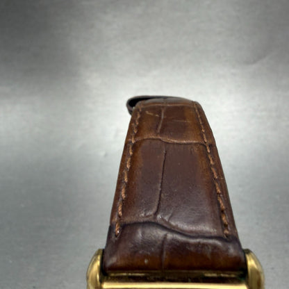 Seiko Tank Watch Men 26mm White Dial Gold Tone Date 7N89-0AD0 New Battery VTG4