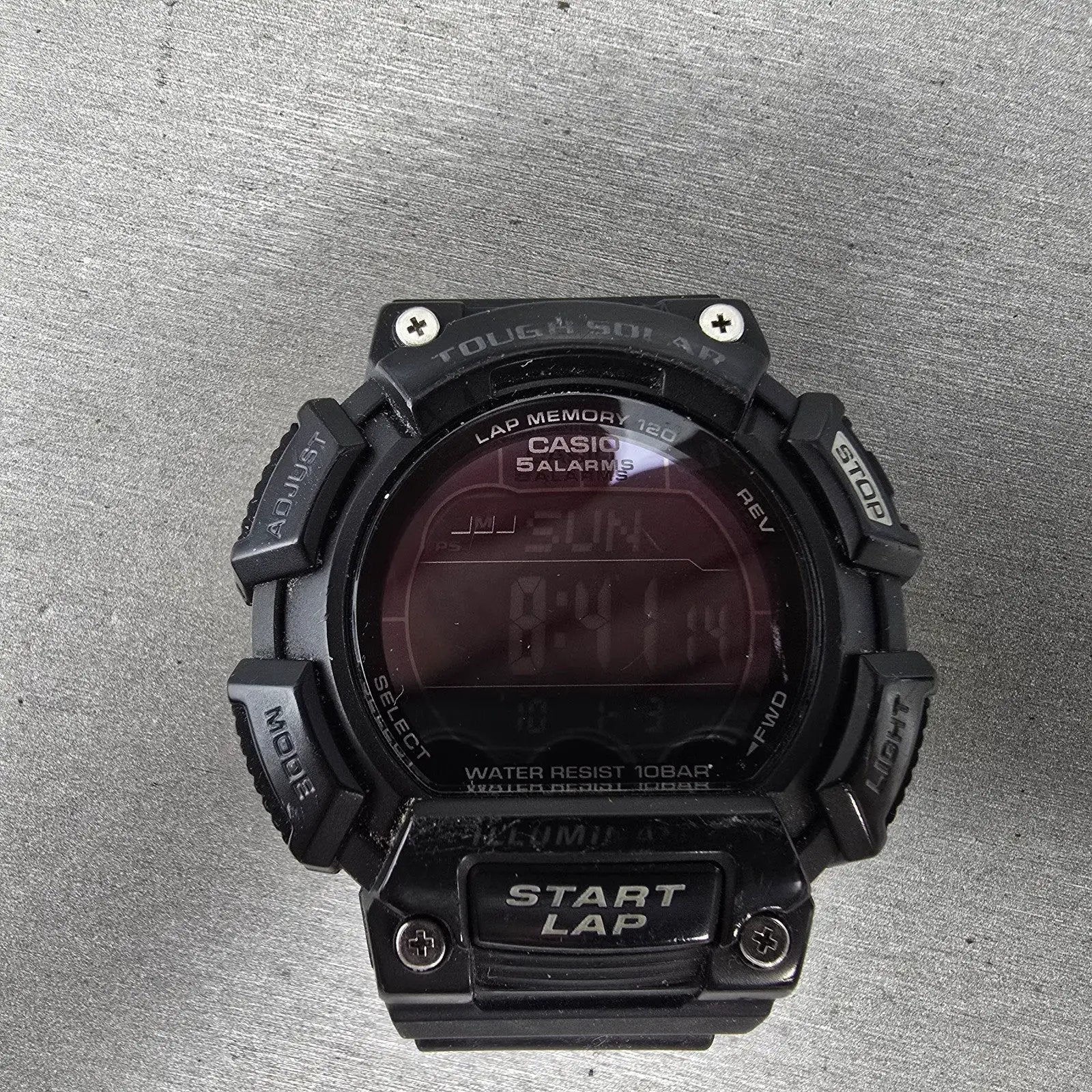 Casio STL-S110H Watch Men 53mm Black Alarm Chronograph Digital Solar Works0