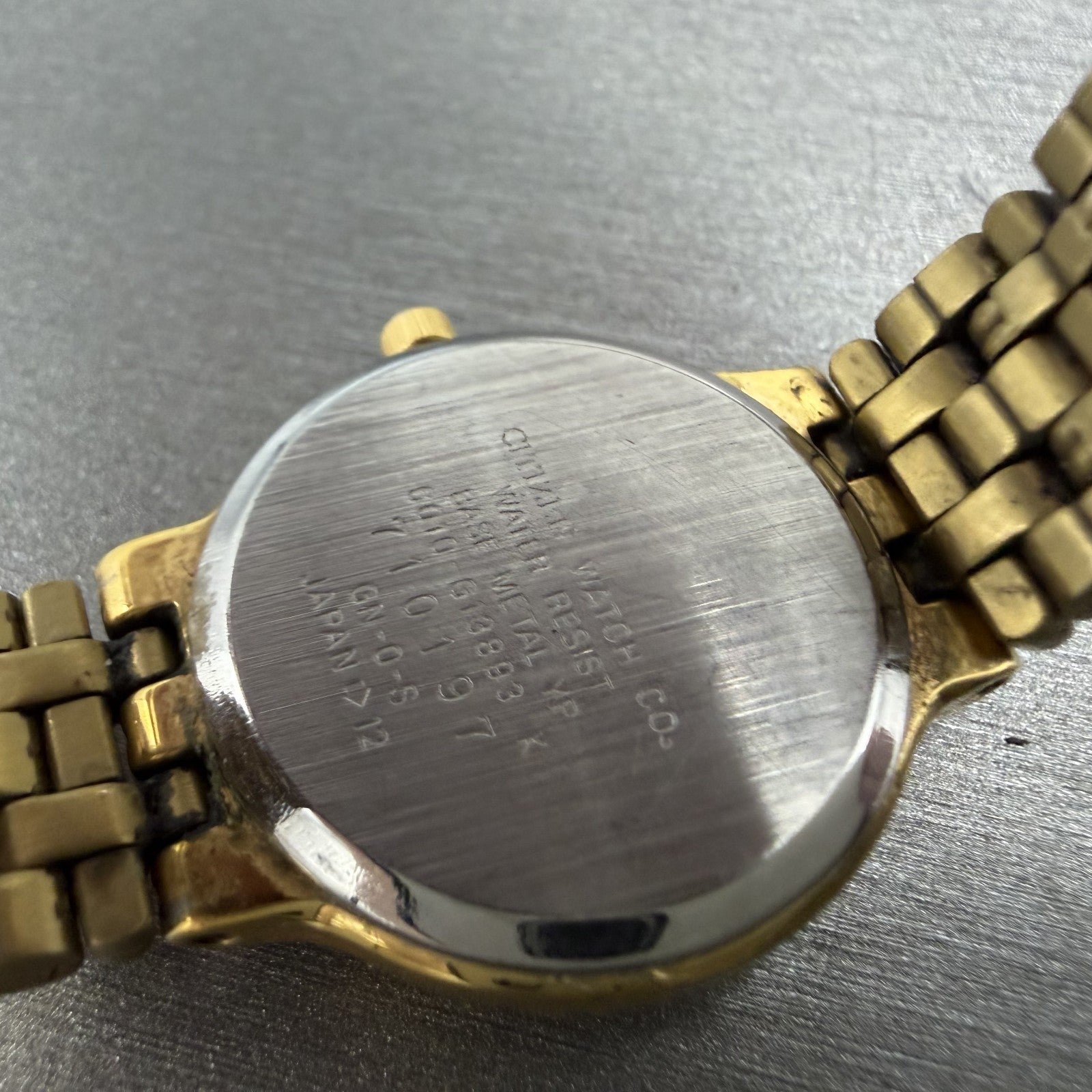 Citizen Watch Women 24mm White Dial Gold Tone Date 6010-G13893 New Battery9