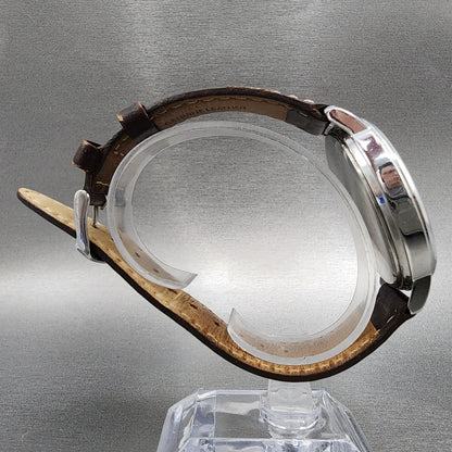 Timex Easy Reader Watch Men 43mm Cream Dial Silver Tone Round New Battery8