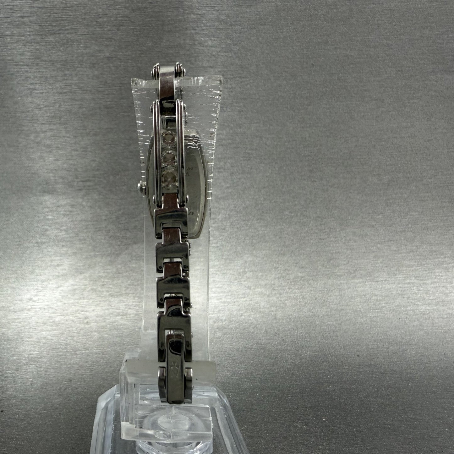 Bulova Tank Watch Women 14mm Black Dial Silver Tone Rectangle 96T15 New Battery7