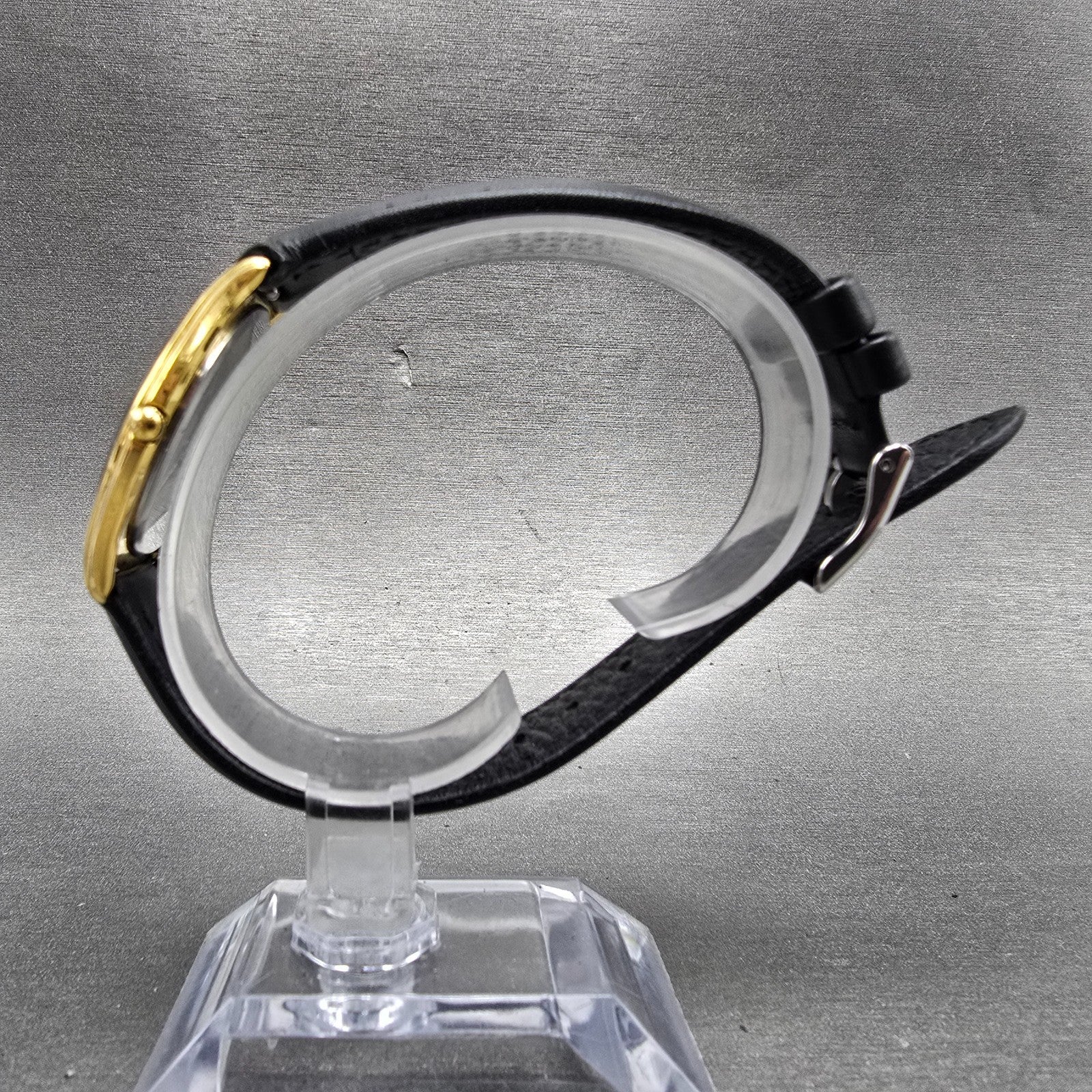 Movado Museum Watch Men 33mm Black Dial Black & Gold Tone 87.E2.860.2 New Batt J7