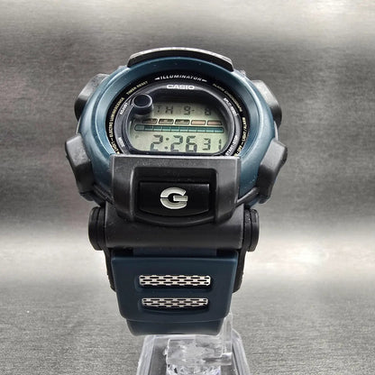 Casio G-Shock DW-003 Watch Men 46mm Black Blue Chrono Alarm Round New Battery JP5