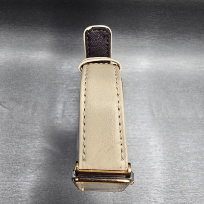 Seiko Tank Watch Women 25mm Ivory Dial Two Tone Rectangle 9021-5280 New Batt4
