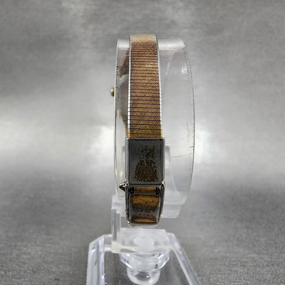 VTG Seiko Watch Women 16mm Champagne Dial Gold Tone Octagon 54205059 New Batt7