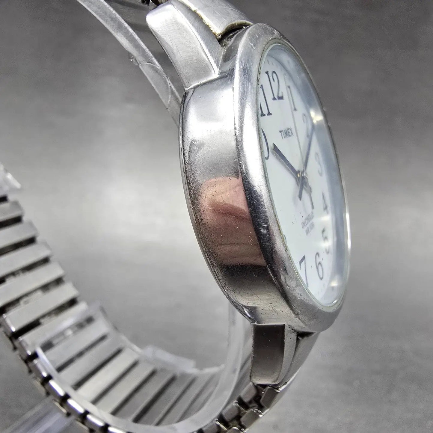Timex Easy Reader Watch Men 35mm White Dial Silver Tone Round New Battery  HINK3