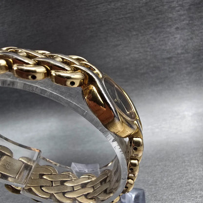 Seiko Watch Women 18mm Black Dial Gold Tone Oval 4N00-F080 New Battery Vintage3
