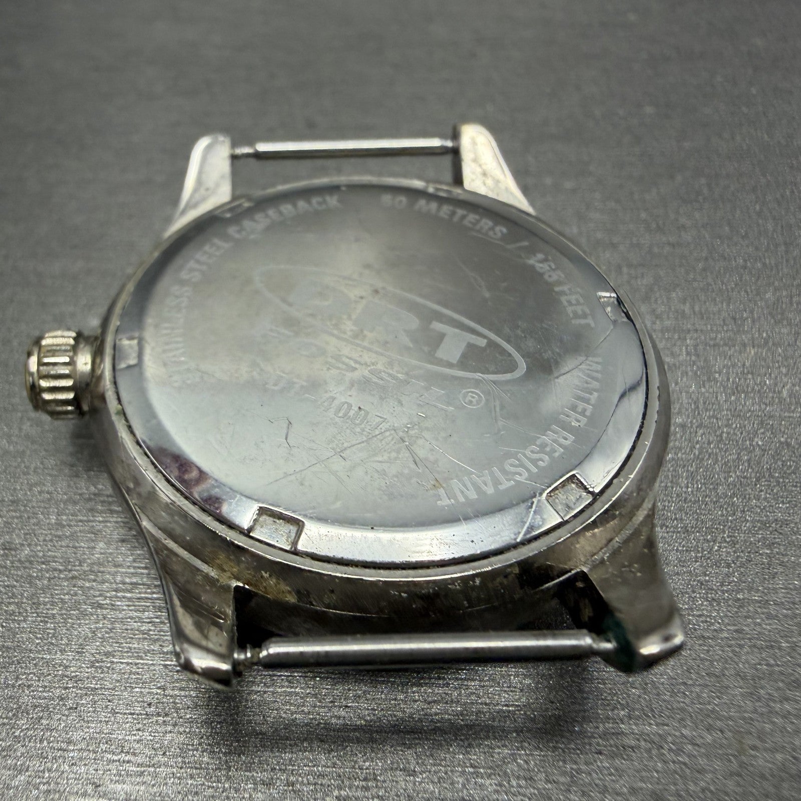Fossil DRT Watch Men 37mm White Dial Silver Tone Date Round DT-4007 New Battery7