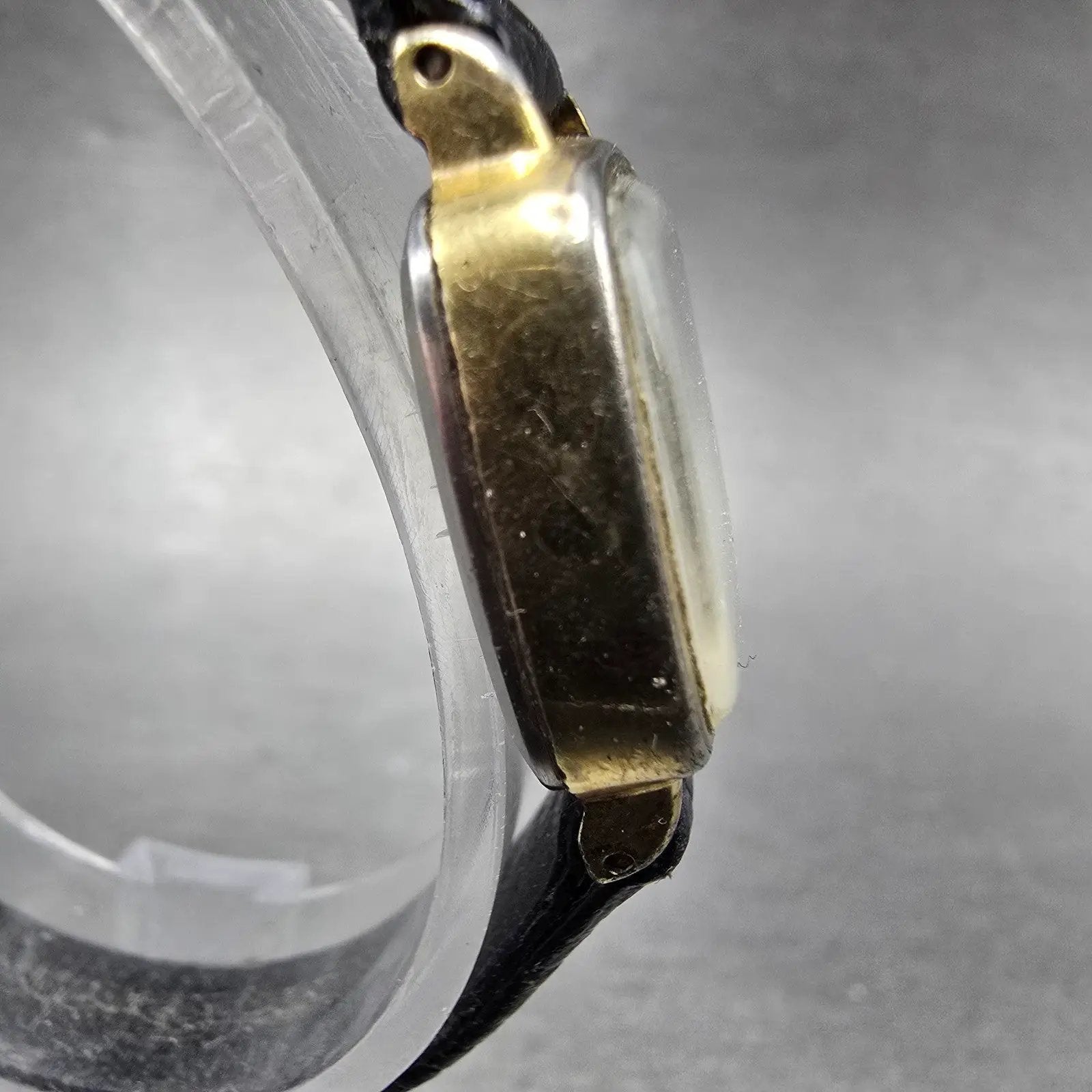 Seiko Tank Watch Women 19mm White Dial Gold Tone 5420-5020 Square New Battery3