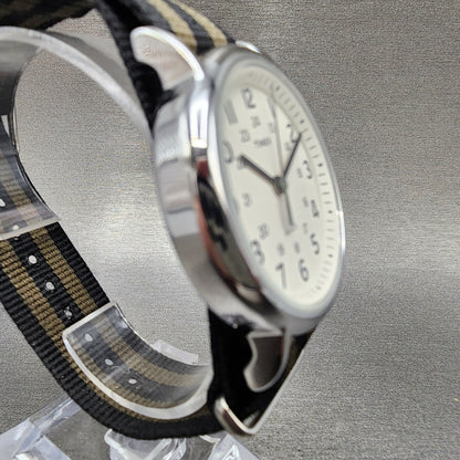 Timex Weekender Watch Men 38mm Cream Dial Silver Tone Indiglo New Battery3