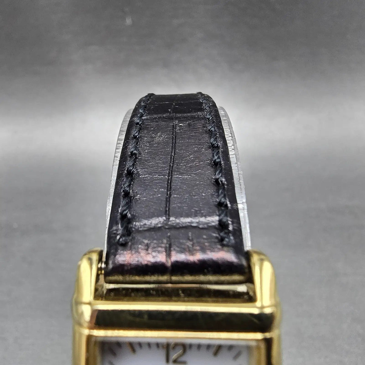 Citizen Eco-Drive Tank Watch Women 18mm White Dial Gold B023-S001561 Works JP4