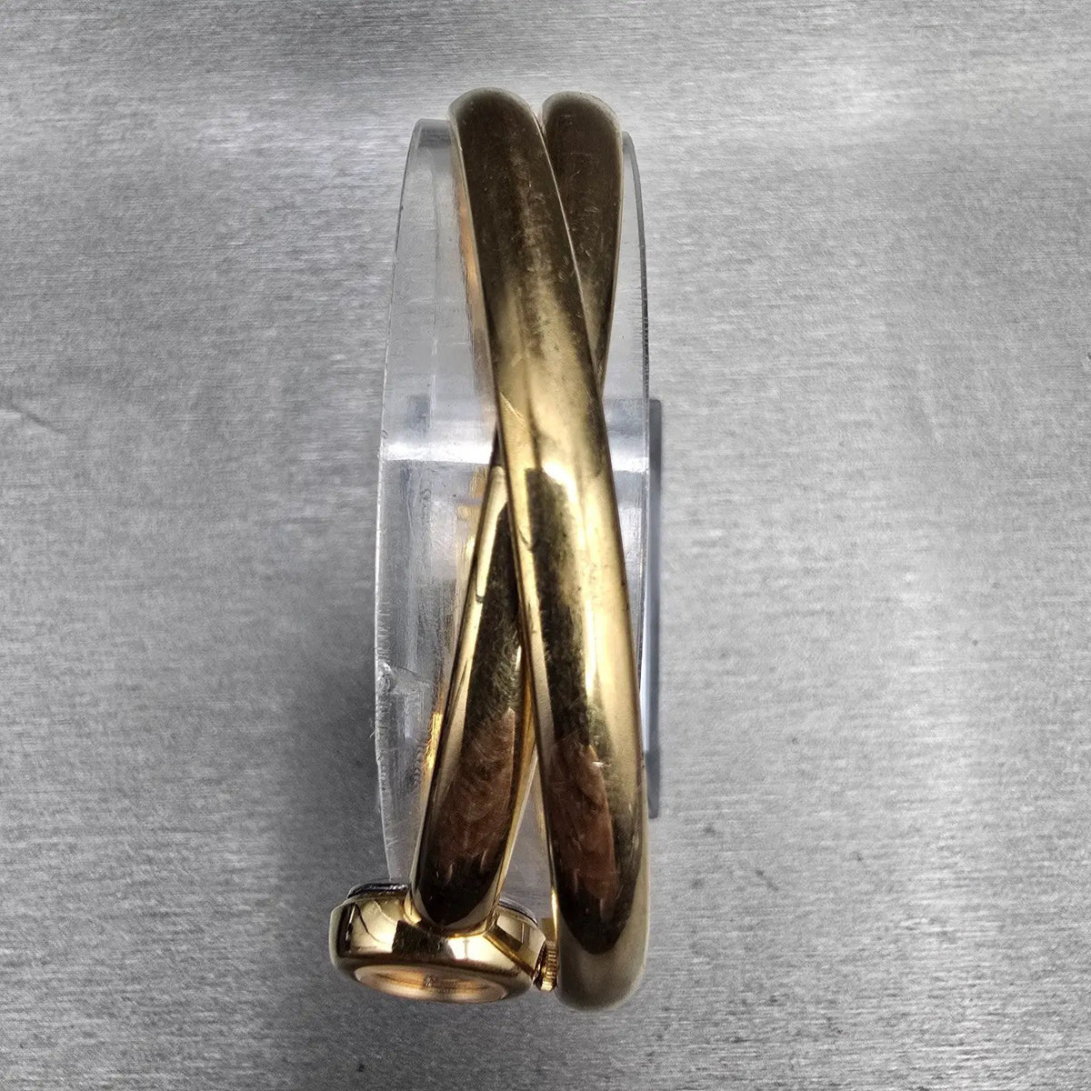 Seiko Watch Women 13mm Gold Dial Gold Tone Bangle 1E20-0660 New Battery4