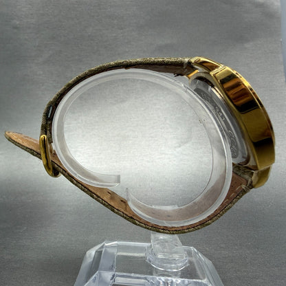 Coach Boyfriend Watch Women 38mm Champagne Dial Gold Tone Round New Battery A8