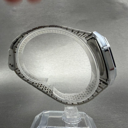 Casio 155-B817 Watch Men 34mm Digital Silver Tone Daydate Octagon PARTS9