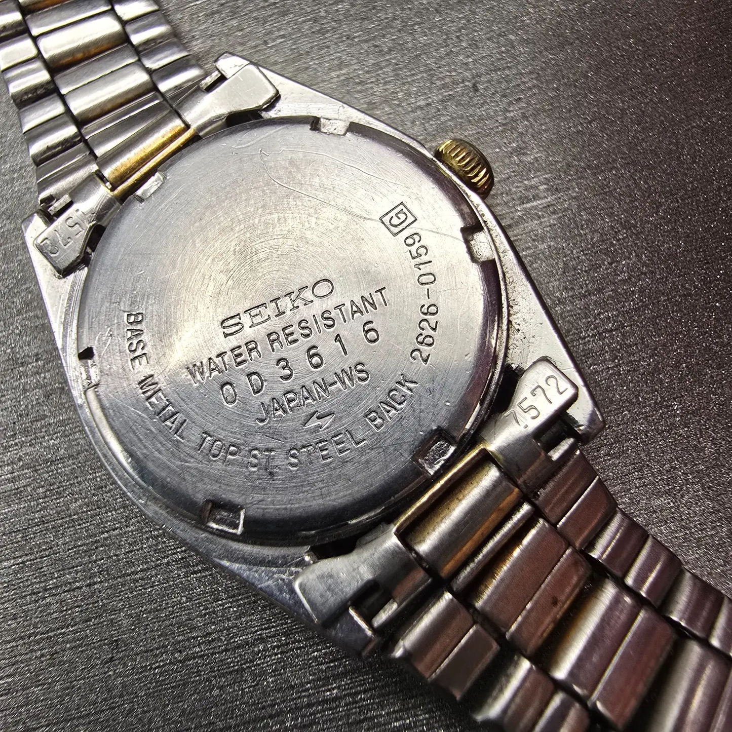 Seiko SQ Watch Women 24mm Silver Dial Two Tone Daydate Round 2626-0159 New Batt10