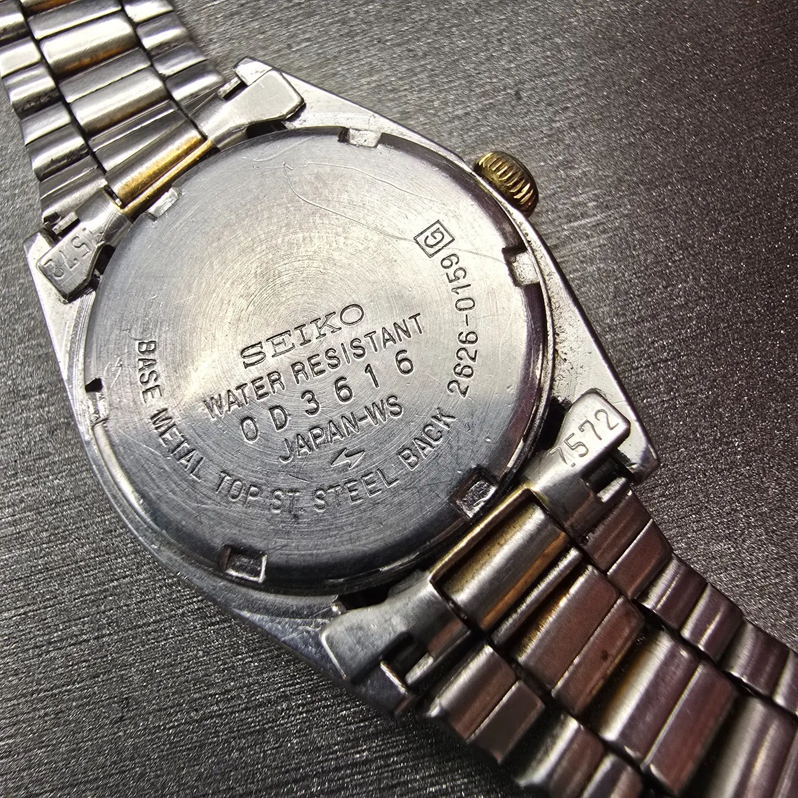 Seiko SQ Watch Women 24mm Silver Dial Two Tone Daydate Round 2626-0159 New Batt10