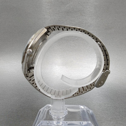 Citizen CQ Crystron Watch Men 33mm White Dial Steel Daydate 4-851153 8550 PARTS