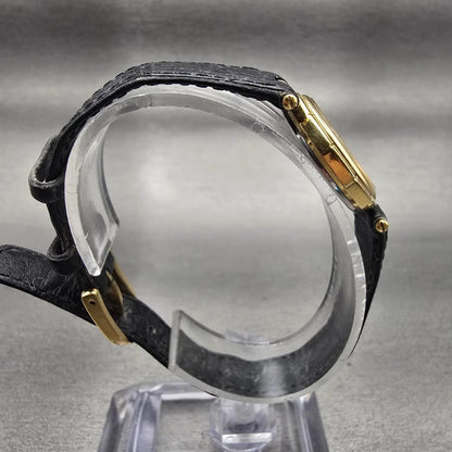 Seiko Watch Women 22mm Black Dial Gold Tone Round 2C20-0050 New Battery Vintage8