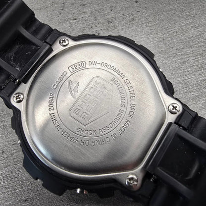 Casio G-Shock DW-6900MMA Watch Men 51mm Black Dial Black Chrono Alarm New Batt10