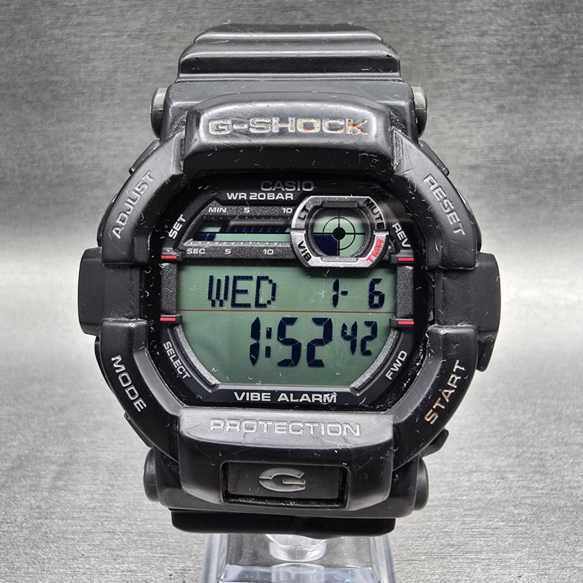 Casio G-Shock GD-350 Watch Men 51mm Black Red Chronograph Alarm New Battery0