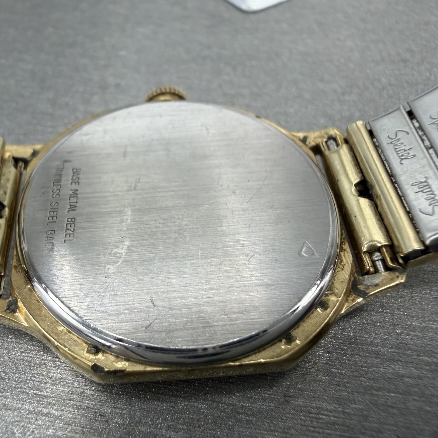 Wittnauer Watch Men 31mm Gold Dial Gold Tone Octagon New Battery Vintage9