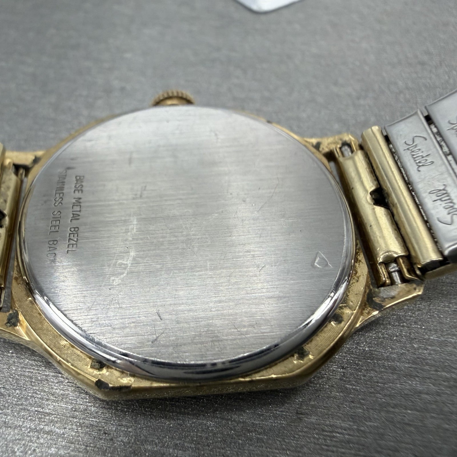 Wittnauer Watch Men 31mm Gold Dial Gold Tone Octagon New Battery Vintage9
