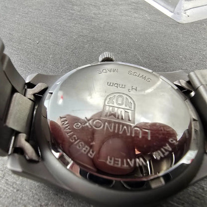 Luminox H3 MBM Watch Men 36mm Black Dial Steel Date Round New Battery W/Box9