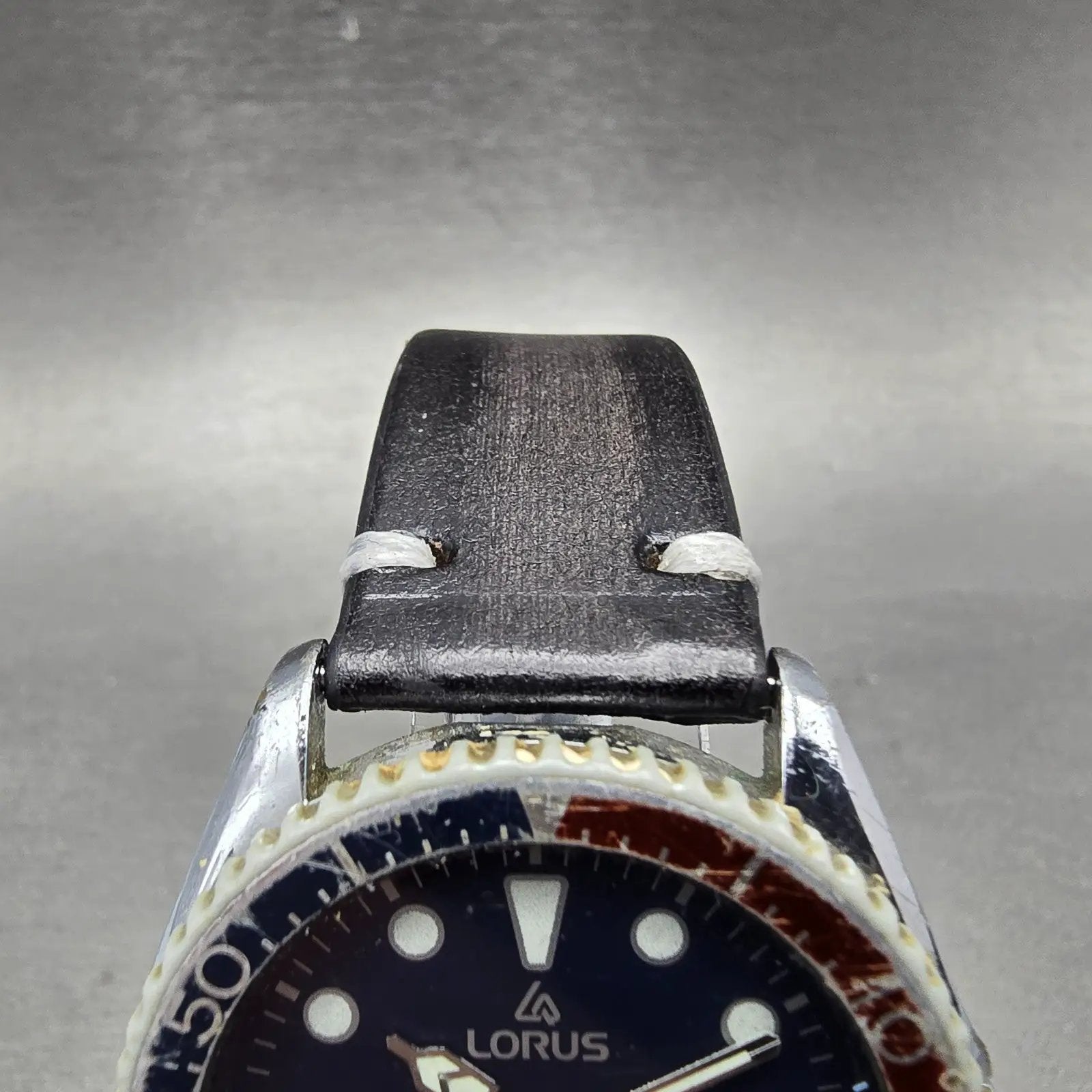 Lorus Dive Watch Men 38mm Blue Dial Silver Tone Daydate Pepsi Y143-804A New Batt5