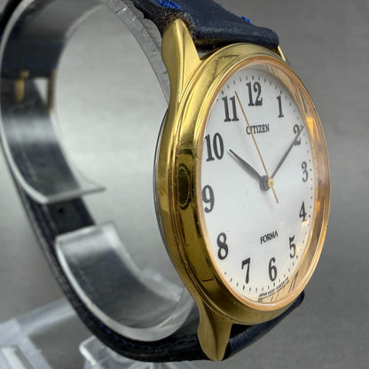 Citizen Forma Watch Unisex 33mm White Dial Gold Tone Round 4631-E63051 New Batt3