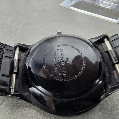Skagen Watch Men 37mm Black Dial Black Tone Date Round 233XLTMB PARTS NO CROWN10