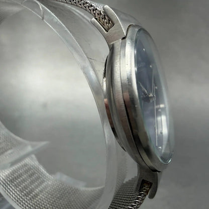 Skagen Watch Women 26mm Blue Dial Silver Tone Date Round 355SSSN New Battery3