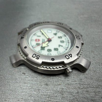Swiss Army Sports Line Watch Men 37mm White Dial Silver Tone Date Backlight PART4