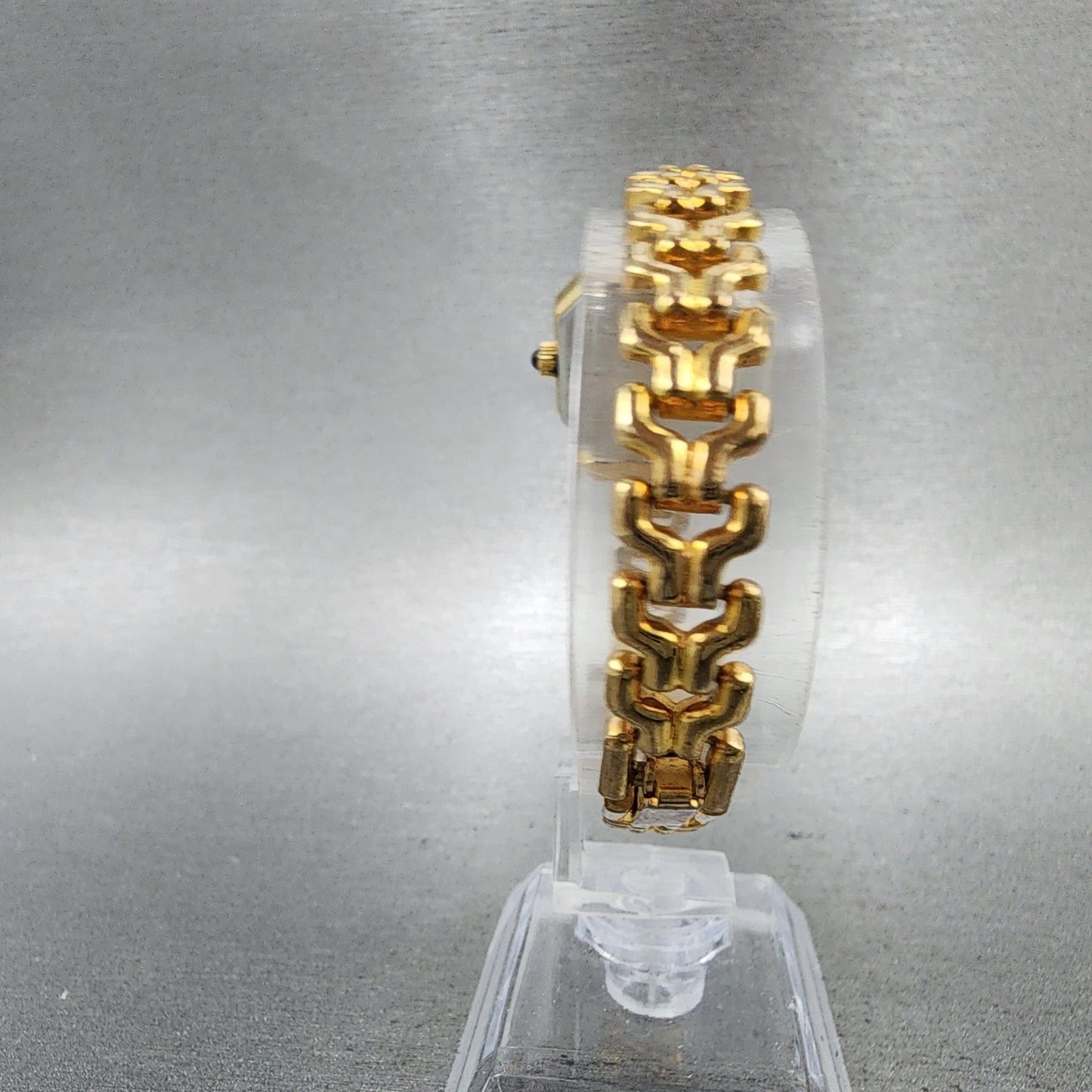 Longines Watch Women 24mm Black Dial Gold Plated Manual Wind Runs Octagon VTG7