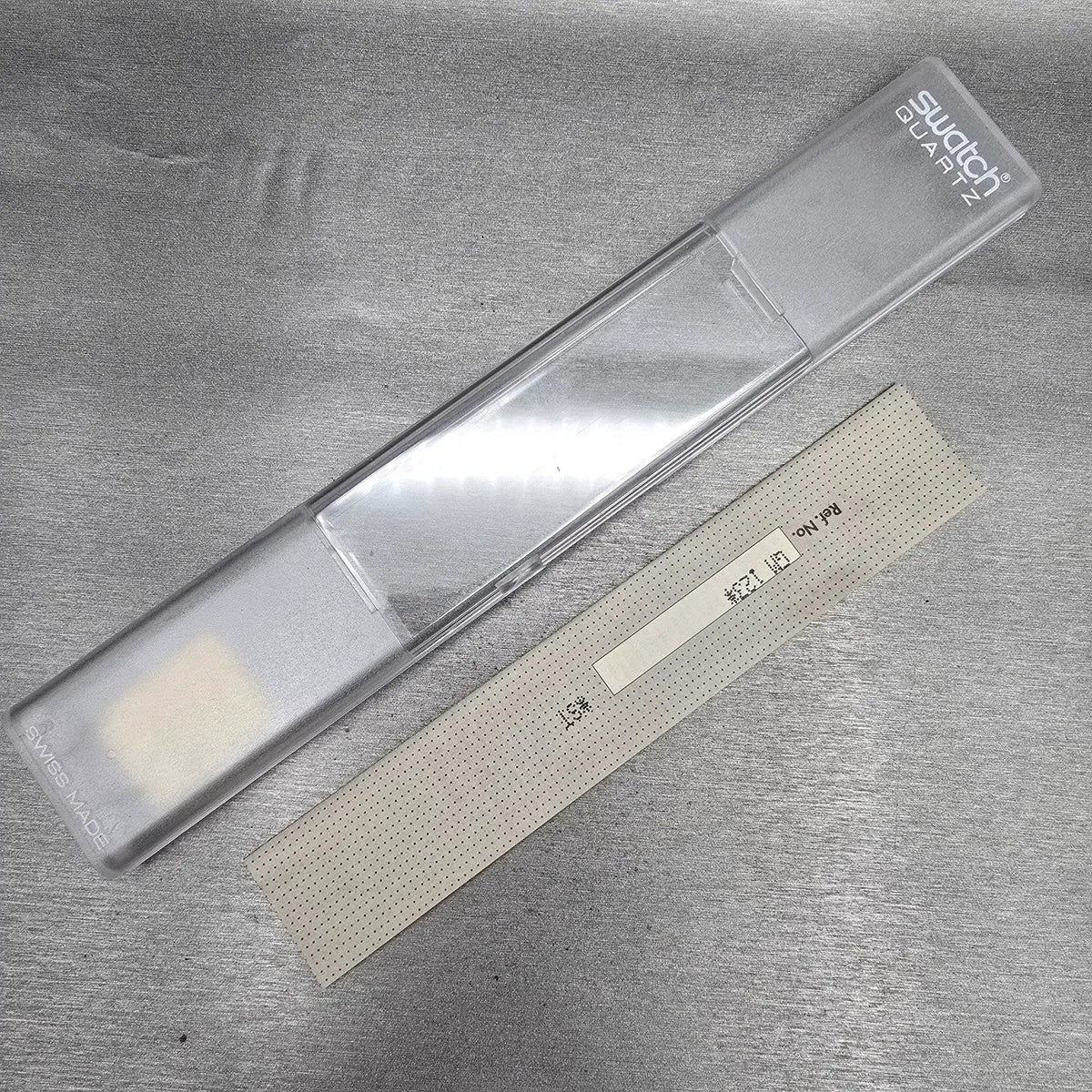 Swatch Le Poème Watch Men 34mm Silver Dial Black Case GM123 New Battery NOS18