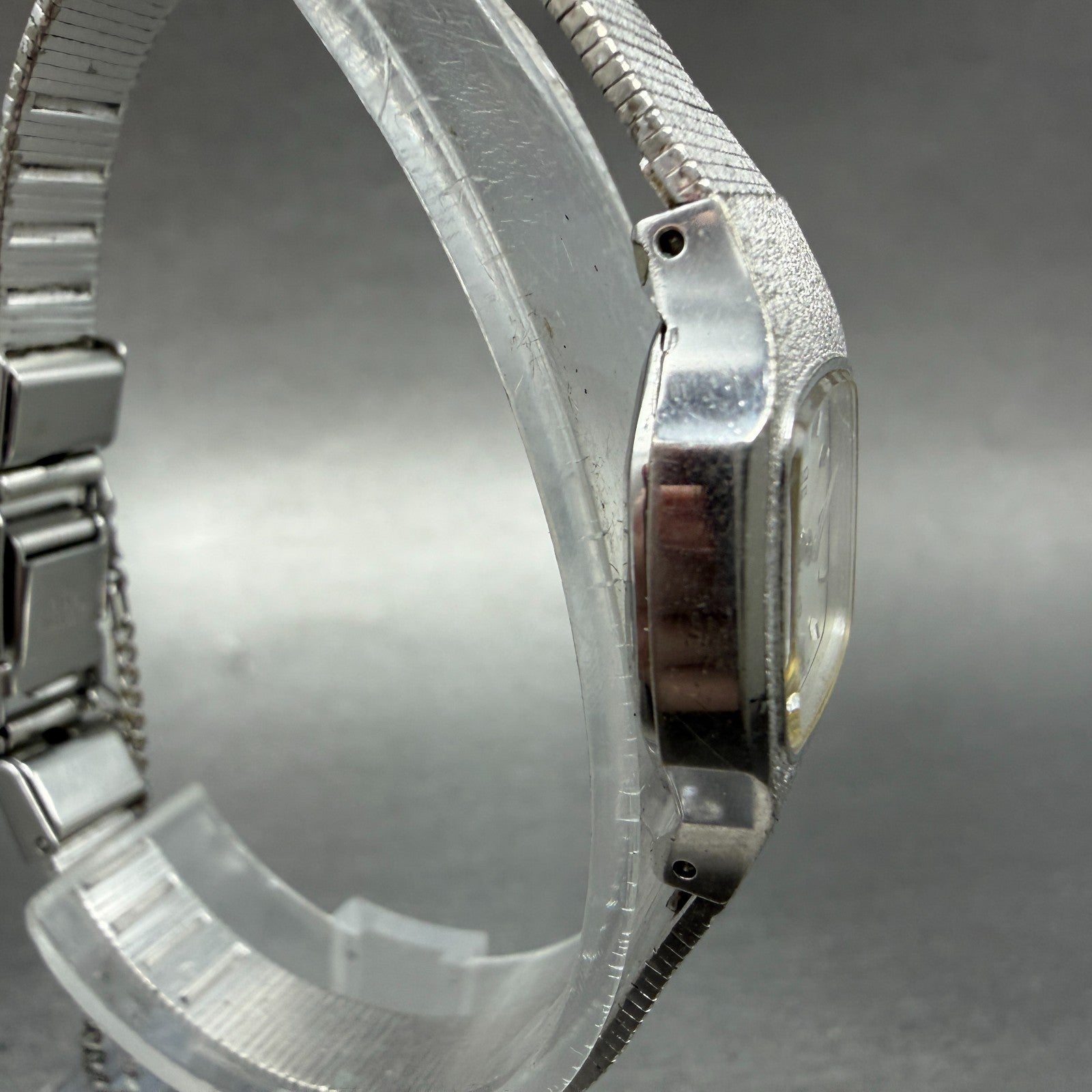 Seiko Watch Women 18mm Silver Dial Silver Tone Square 2320-5260 New Battery3