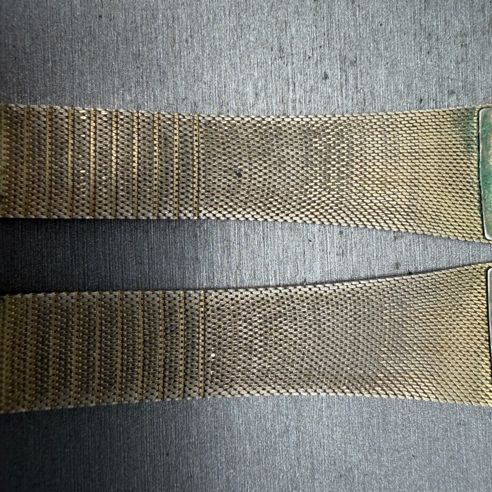 Longines Bracelet 21mm Gold Tone Mesh Duchess USA Vintage Two Piece6