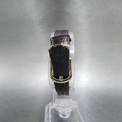 Seiko Watch Women 23mm Silver Dial Gold Tone Rectangle 23205660 New Battery7