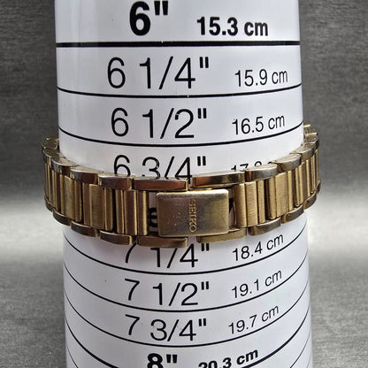Seiko Watch Women 25mm White Dial Gold Tone Round V701-2F50 New Battery JP9