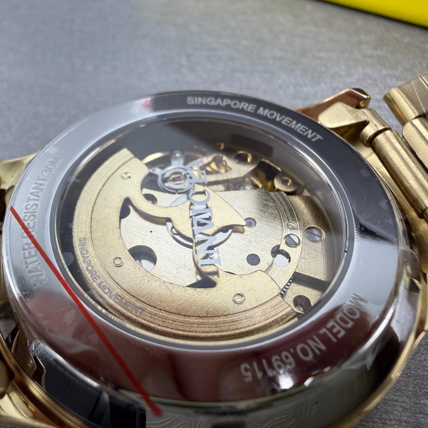 Invicta Objet D Art Watch Men 40mm Skeleton Dial Gold Tone Automatic 691156