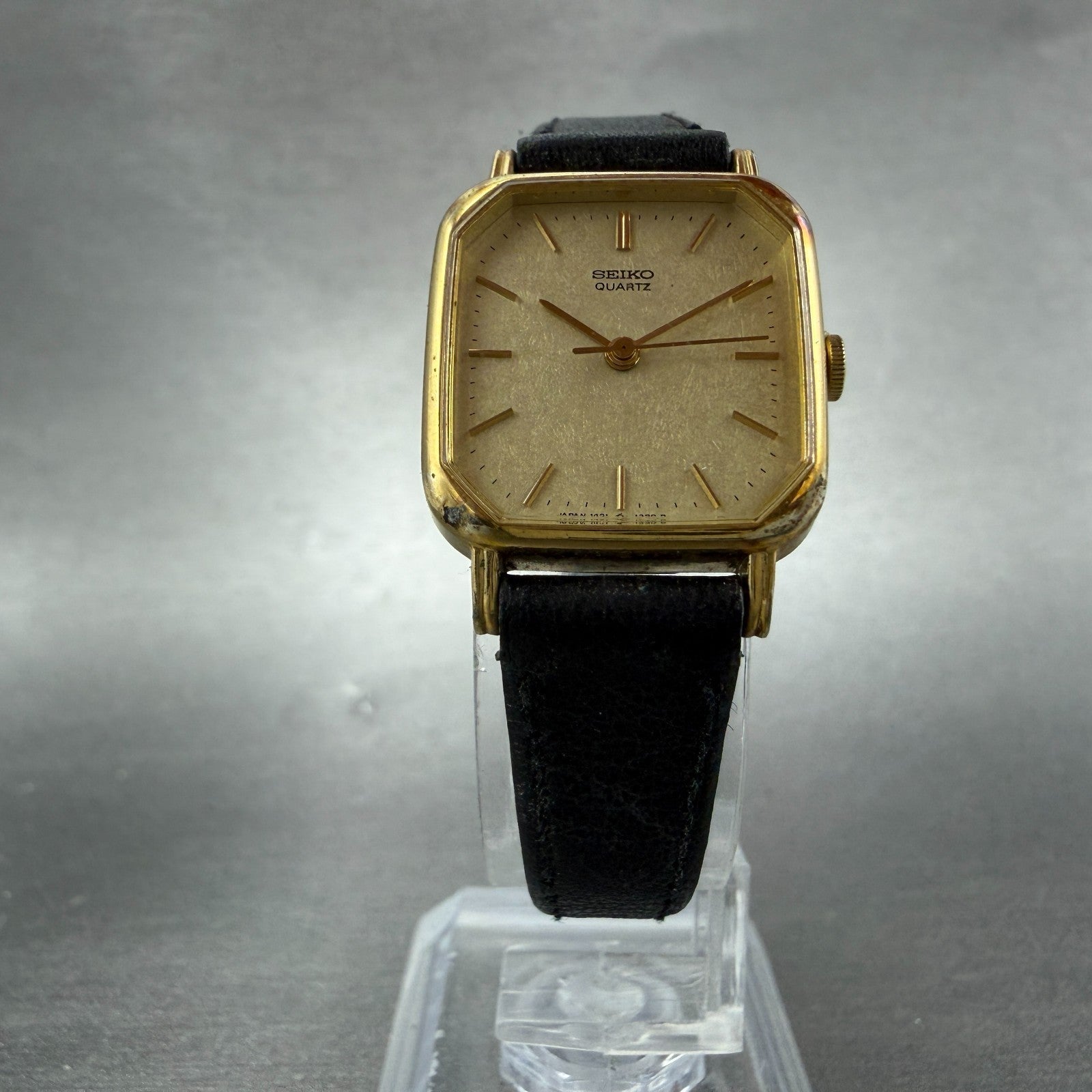 Seiko Watch Women 21mm Champagne Dial gold Tone Octagon 1421-5730 New Battery5