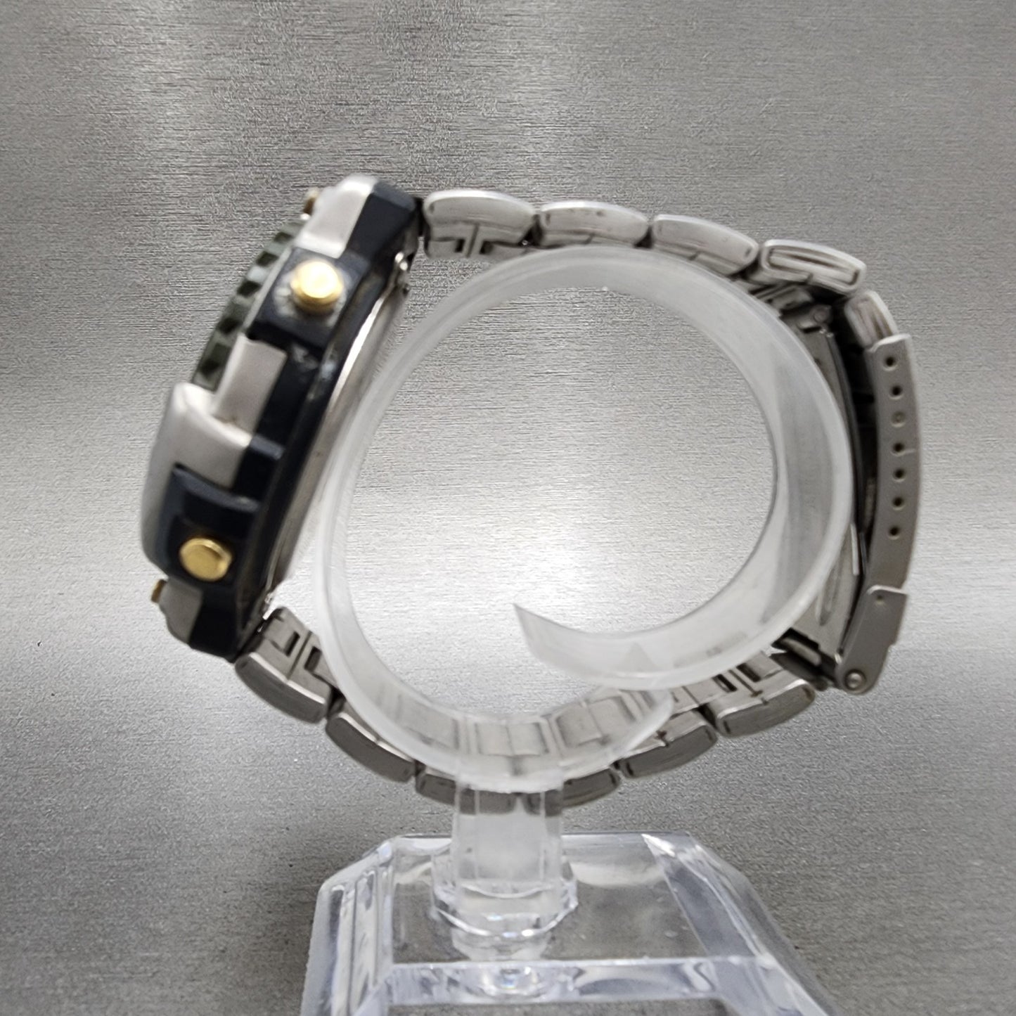 Casio Duro 200 DRO211 Watch Men 44mm Blue Dial Silver Analog Digital PARTS7