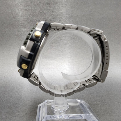 Casio Duro 200 DRO211 Watch Men 44mm Blue Dial Silver Analog Digital PARTS7